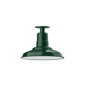 Montclair Light Works - FMB182-42 - One Light Flush Mount - Warehouse - Forest Green