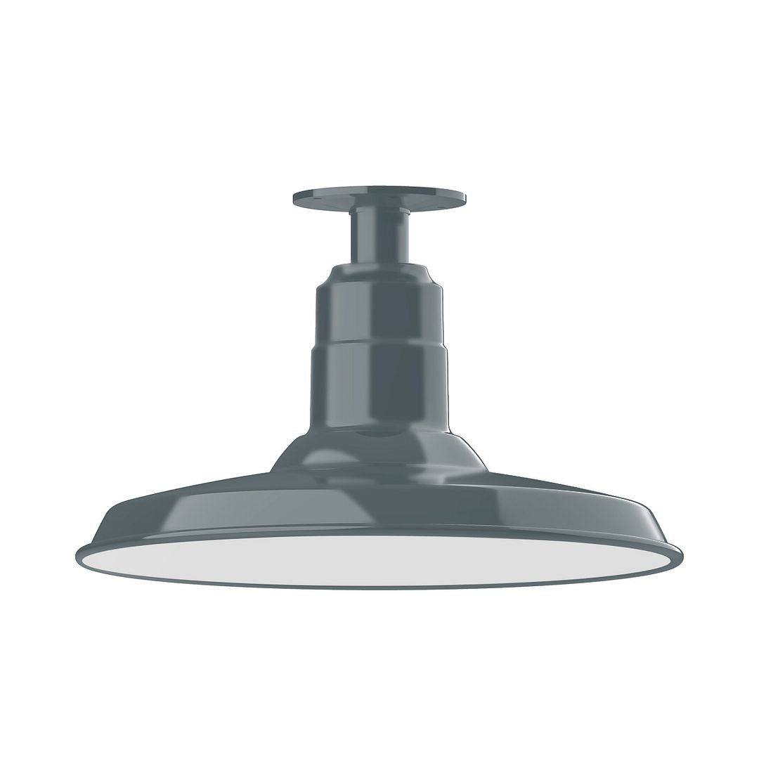 Montclair Light Works - FMB183-40 - One Light Flush Mount - Warehouse - Slate Gray