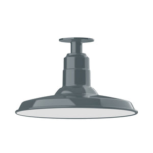 Montclair Light Works - FMB183-40 - One Light Flush Mount - Warehouse - Slate Gray