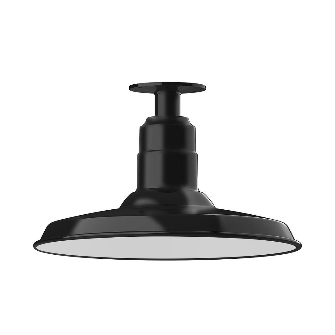 Montclair Light Works - FMB183-41 - One Light Flush Mount - Warehouse - Black