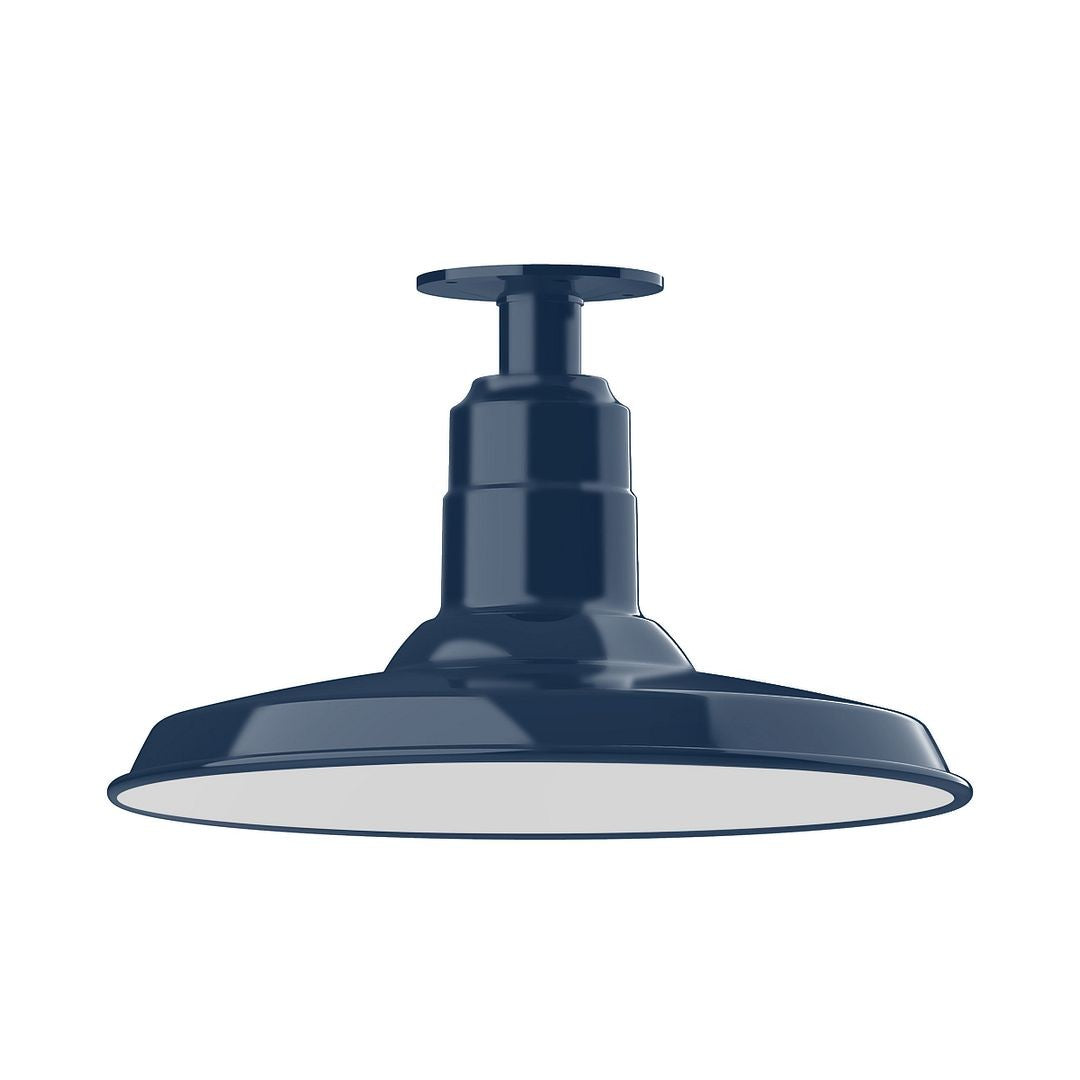 Montclair Light Works - FMB183-50 - One Light Flush Mount - Warehouse - Navy