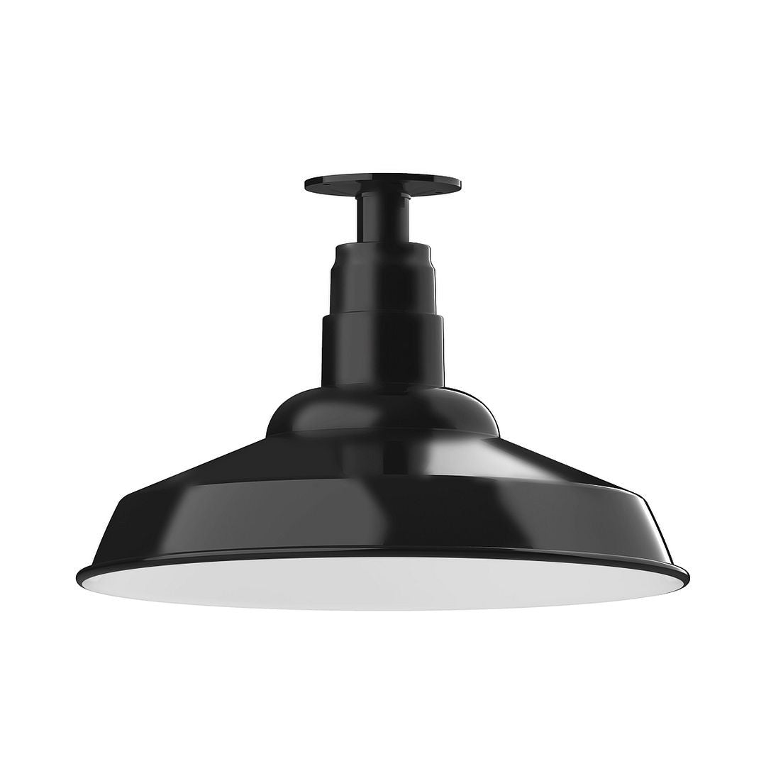 Montclair Light Works - FMB184-41 - One Light Flush Mount - Warehouse - Black