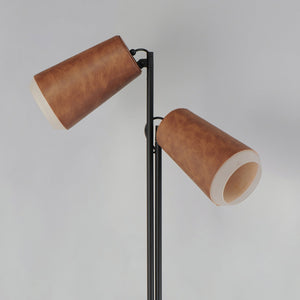 Maxim - 10099WWDTN - LED Floor Lamp - Scout - Weathered Wood / Tan Leather