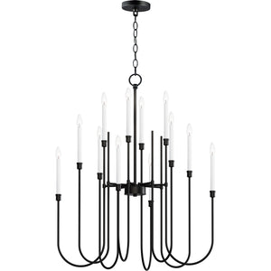 Maxim - 11286BK - 12 Light Chandelier - Tux - Black