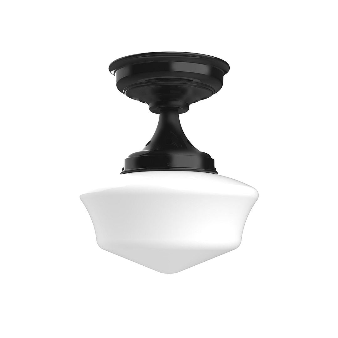 Montclair Light Works - FMA021-41 - One Light Flush Mount - Schoolhouse - Black