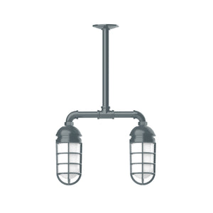 Montclair Light Works - MSA050-40 - Two Light Pendant - Vaportite - Slate Gray