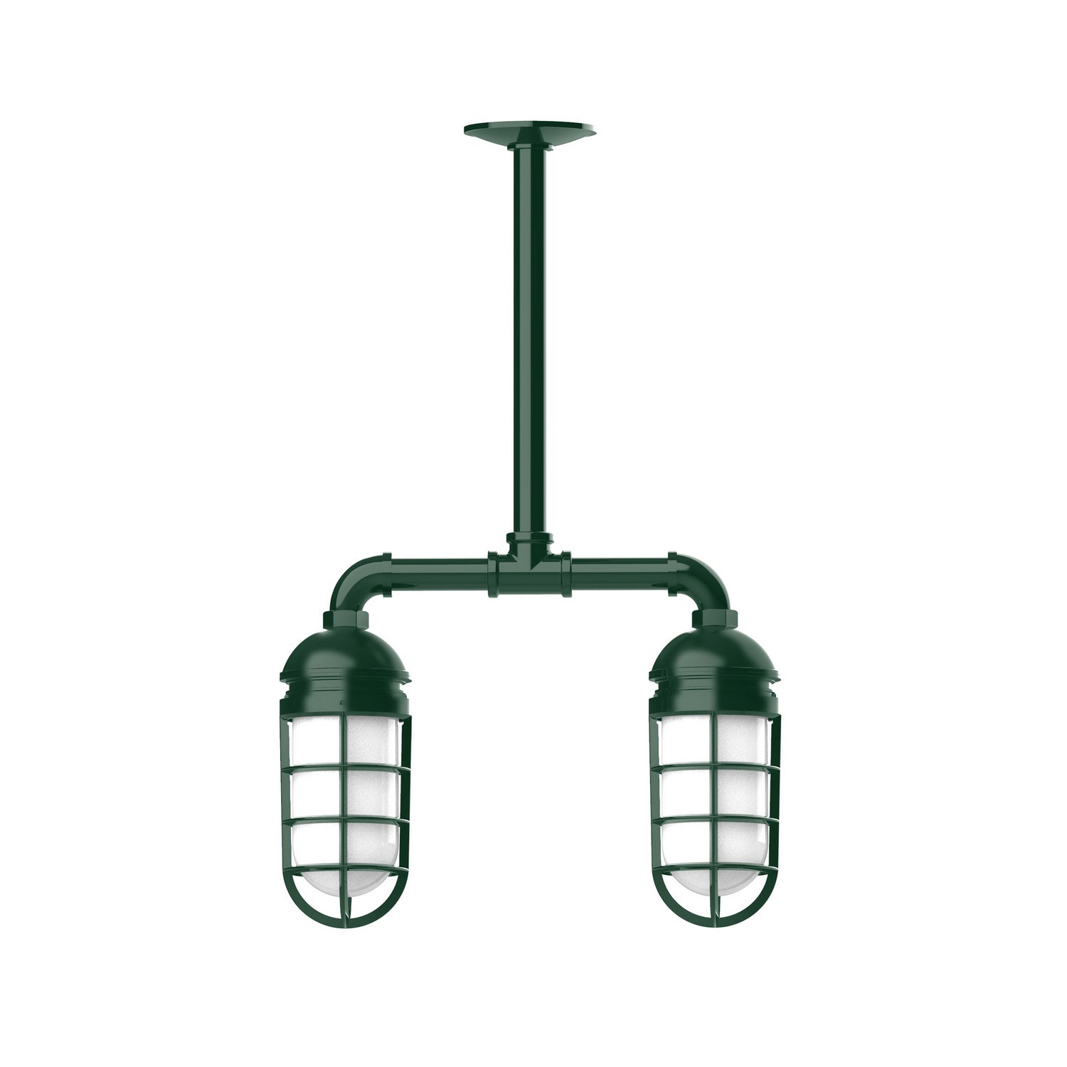 Montclair Light Works - MSA050-42 - Two Light Pendant - Vaportite - Forest Green