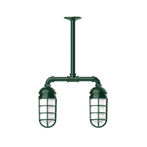 Montclair Light Works - MSA050-42 - Two Light Pendant - Vaportite - Forest Green