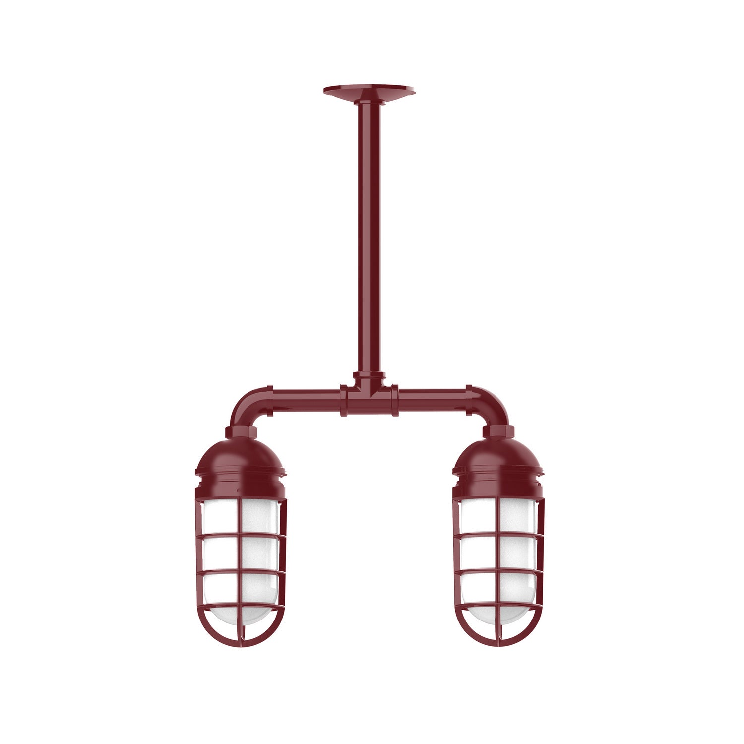 Montclair Light Works - MSA050-55 - Two Light Pendant - Vaportite - Barn Red