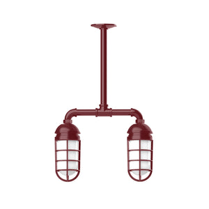 Montclair Light Works - MSA050-55 - Two Light Pendant - Vaportite - Barn Red