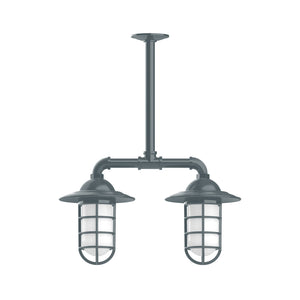 Montclair Light Works - MSA052-40 - Two Light Pendant - Vaportite - Slate Gray