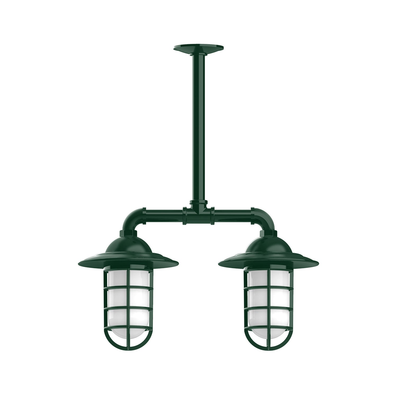 Montclair Light Works - MSA052-42 - Two Light Pendant - Vaportite - Forest Green