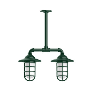 Montclair Light Works - MSA052-42 - Two Light Pendant - Vaportite - Forest Green