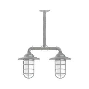 Montclair Light Works - MSA052-49 - Two Light Pendant - Vaportite - Painted Galvanized