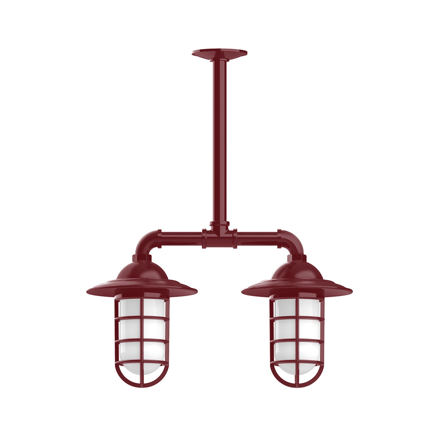 Montclair Light Works - MSA052-55 - Two Light Pendant - Vaportite - Barn Red