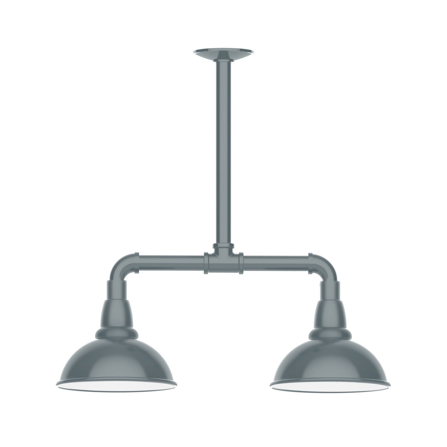 Montclair Light Works - MSB105-40 - Two Light Pendant - Cafe - Slate Gray