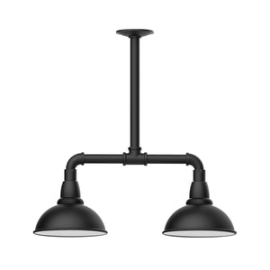 Montclair Light Works - MSB105-41 - Two Light Pendant - Cafe - Black