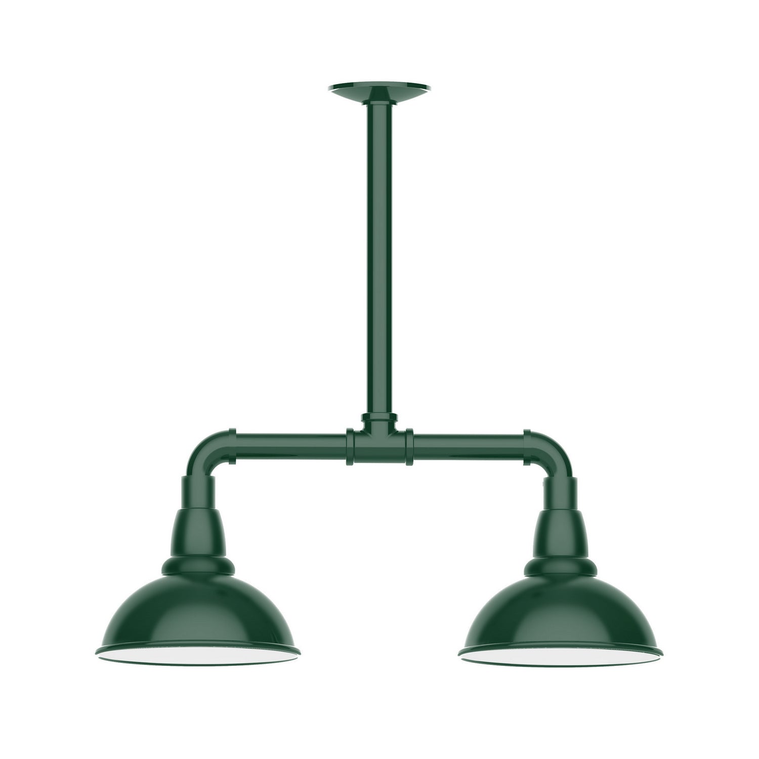 Montclair Light Works - MSB105-42 - Two Light Pendant - Cafe - Forest Green