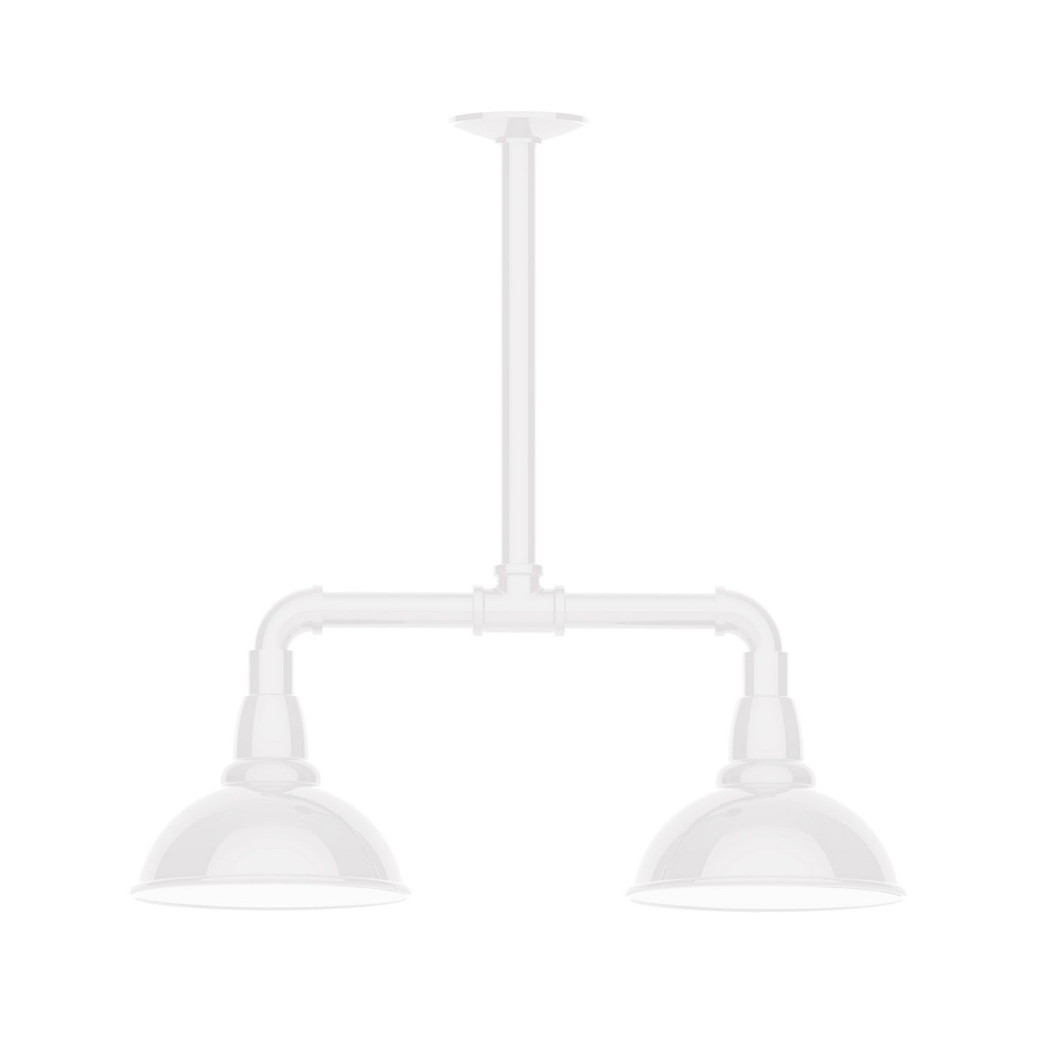 Montclair Light Works - MSB105-44 - Two Light Pendant - Cafe - White