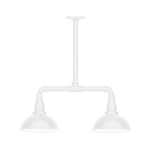 Montclair Light Works - MSB105-44 - Two Light Pendant - Cafe - White