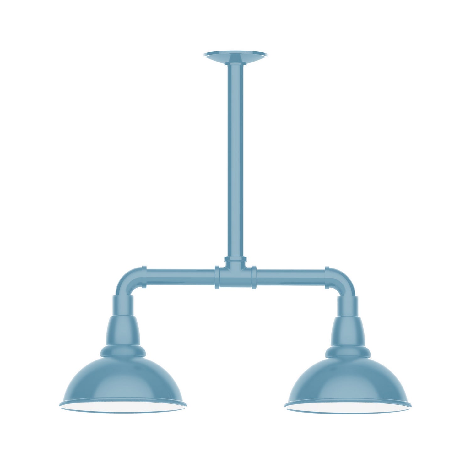 Montclair Light Works - MSB105-54 - Two Light Pendant - Cafe - Light Blue