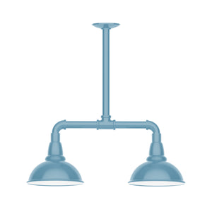 Montclair Light Works - MSB105-54 - Two Light Pendant - Cafe - Light Blue