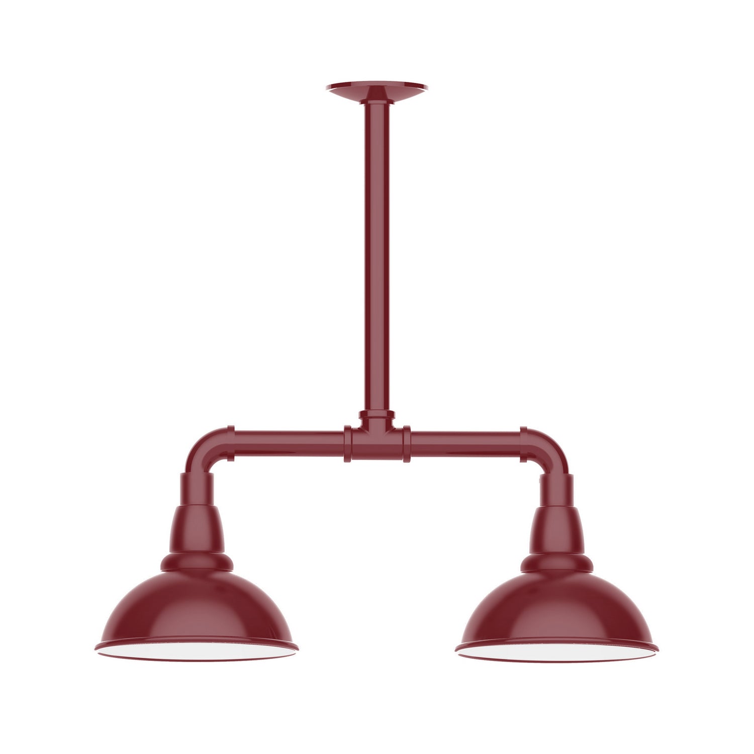 Montclair Light Works - MSB105-55 - Two Light Pendant - Cafe - Barn Red