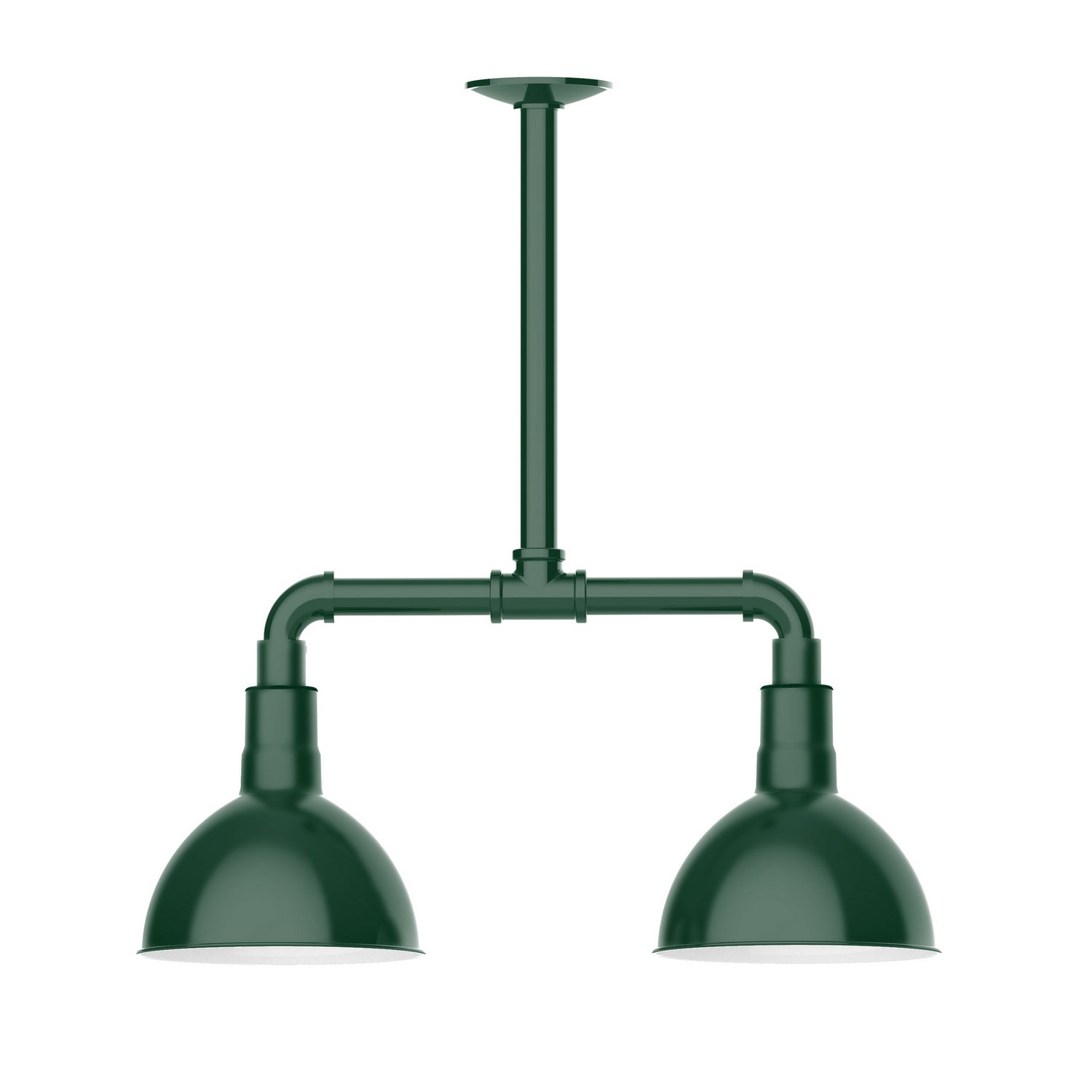 Montclair Light Works - MSB114-42 - Two Light Pendant - Deep Bowl - Forest Green