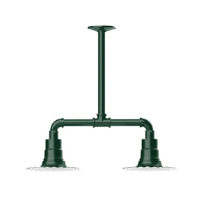 Montclair Light Works - MSB157-42 - Two Light Pendant - Radial - Forest Green