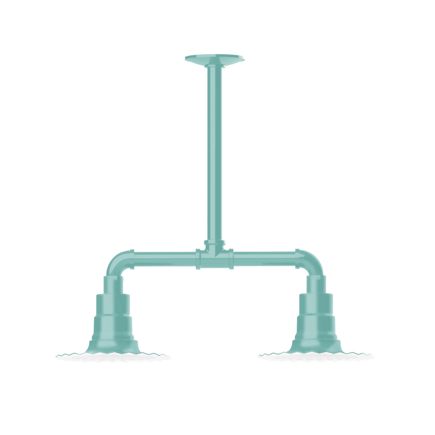 Montclair Light Works - MSB157-48 - Two Light Pendant - Radial - Sea Green