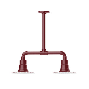 Montclair Light Works - MSB157-55 - Two Light Pendant - Radial - Barn Red