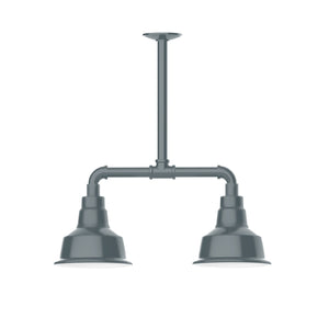 Montclair Light Works - MSB180-40 - Two Light Pendant - Warehouse - Slate Gray