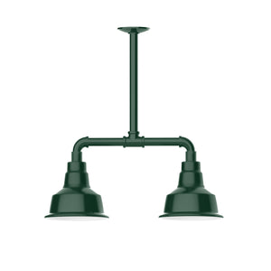 Montclair Light Works - MSB180-42 - Two Light Pendant - Warehouse - Forest Green