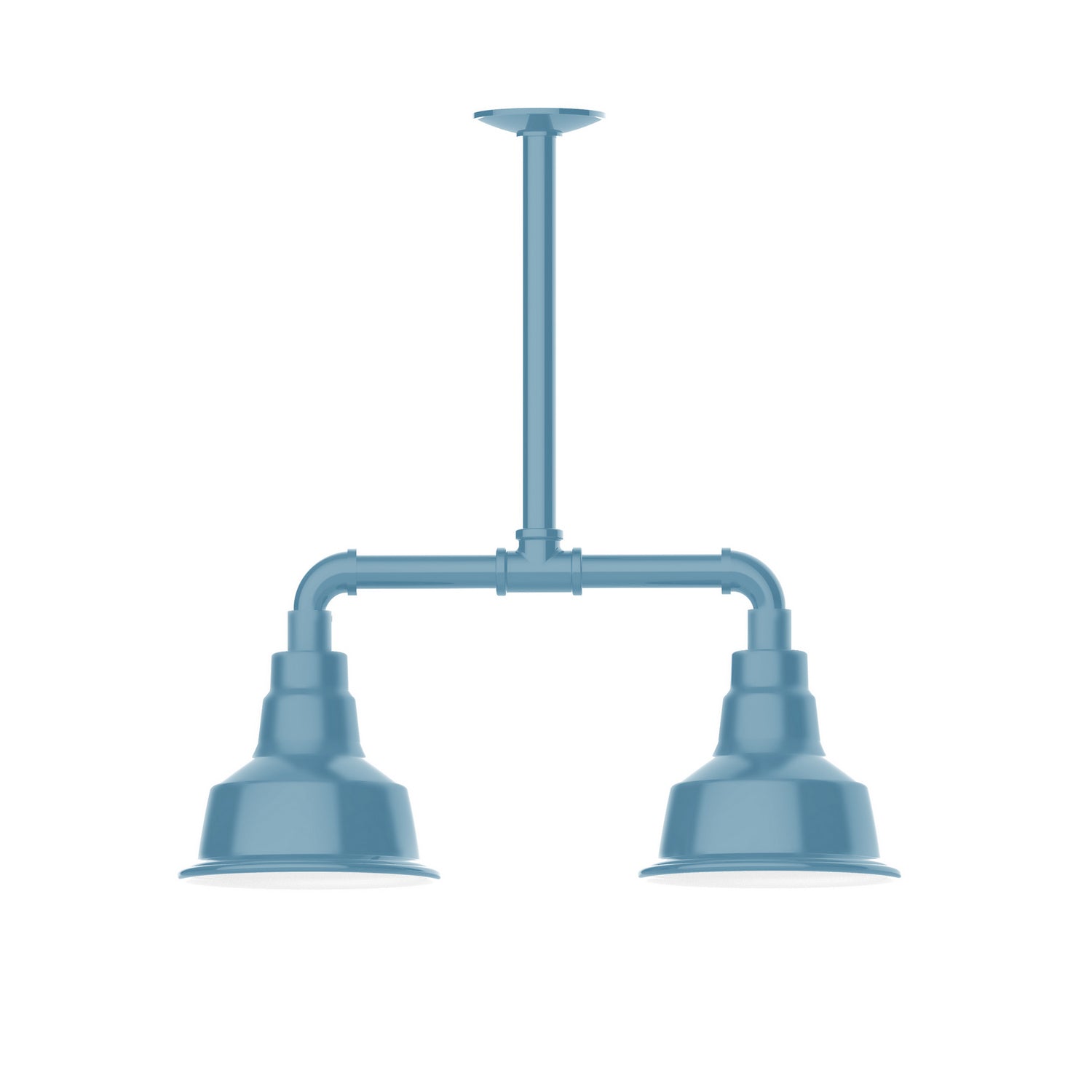 Montclair Light Works - MSB180-54 - Two Light Pendant - Warehouse - Light Blue