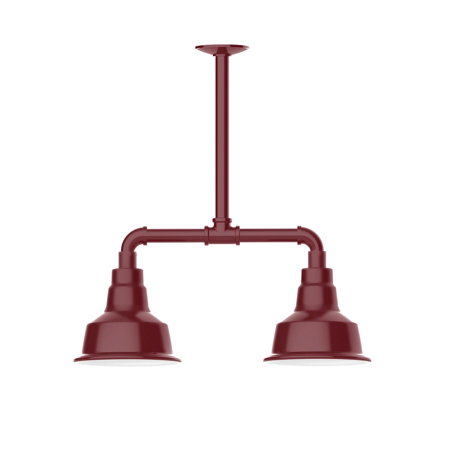 Montclair Light Works - MSB180-55 - Two Light Pendant - Warehouse - Barn Red