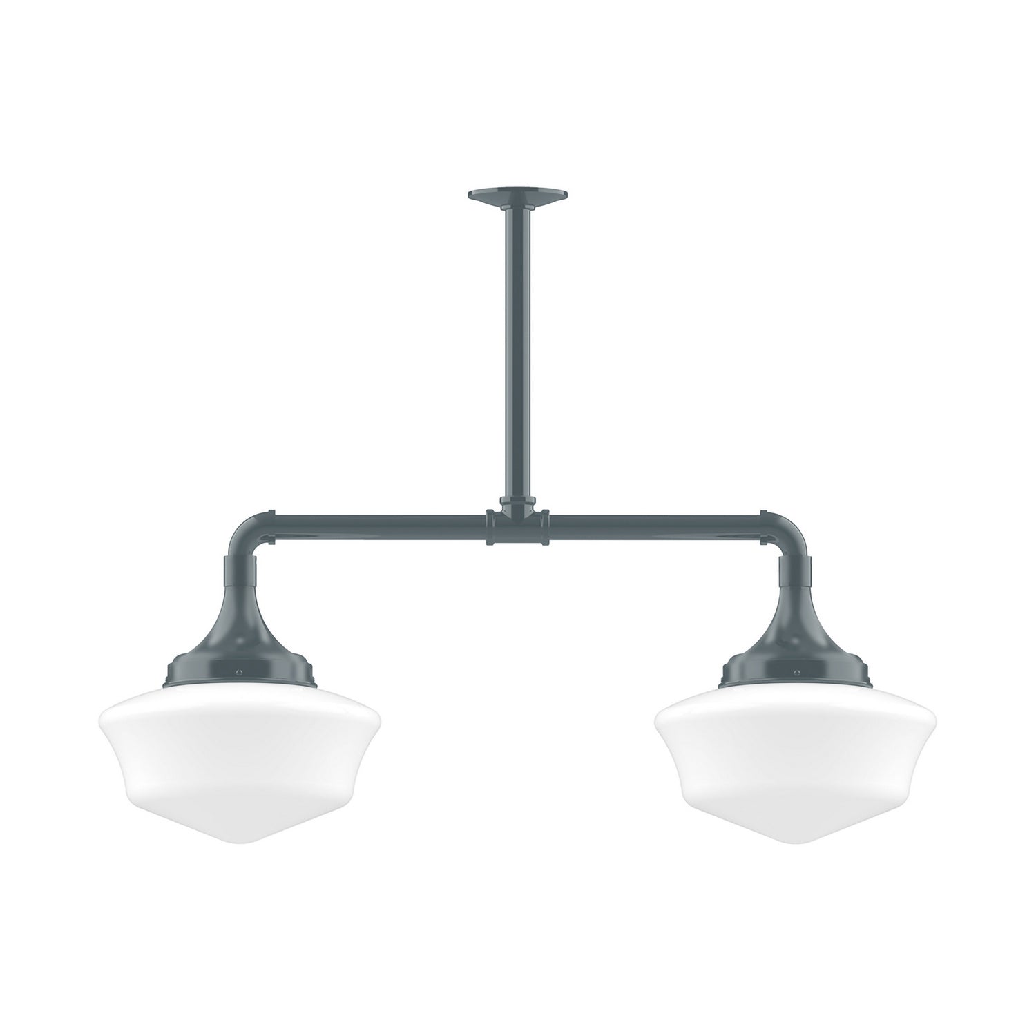 Montclair Light Works - MSD021-40 - Two Light Pendant - Schoolhouse - Slate Gray