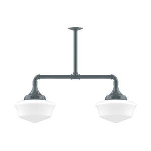 Montclair Light Works - MSD021-40 - Two Light Pendant - Schoolhouse - Slate Gray