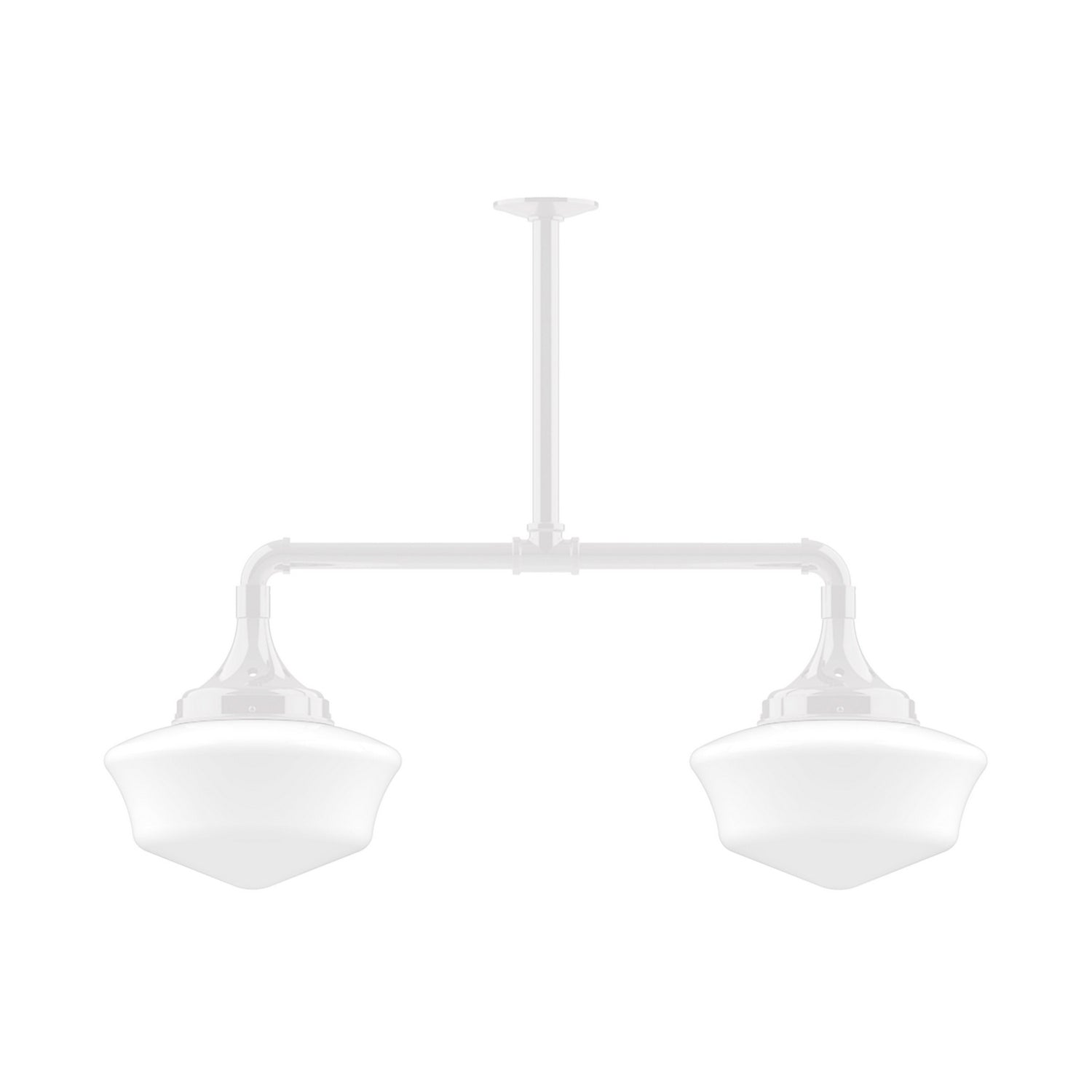 Montclair Light Works - MSD021-44 - Two Light Pendant - Schoolhouse - White