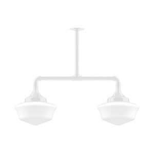 Montclair Light Works - MSD021-44 - Two Light Pendant - Schoolhouse - White