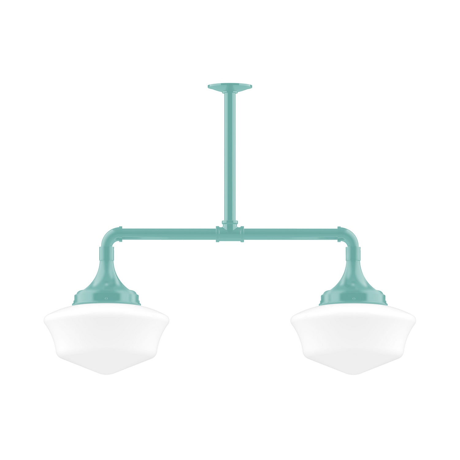 Montclair Light Works - MSD021-48 - Two Light Pendant - Schoolhouse - Sea Green