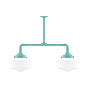 Montclair Light Works - MSD021-48 - Two Light Pendant - Schoolhouse - Sea Green