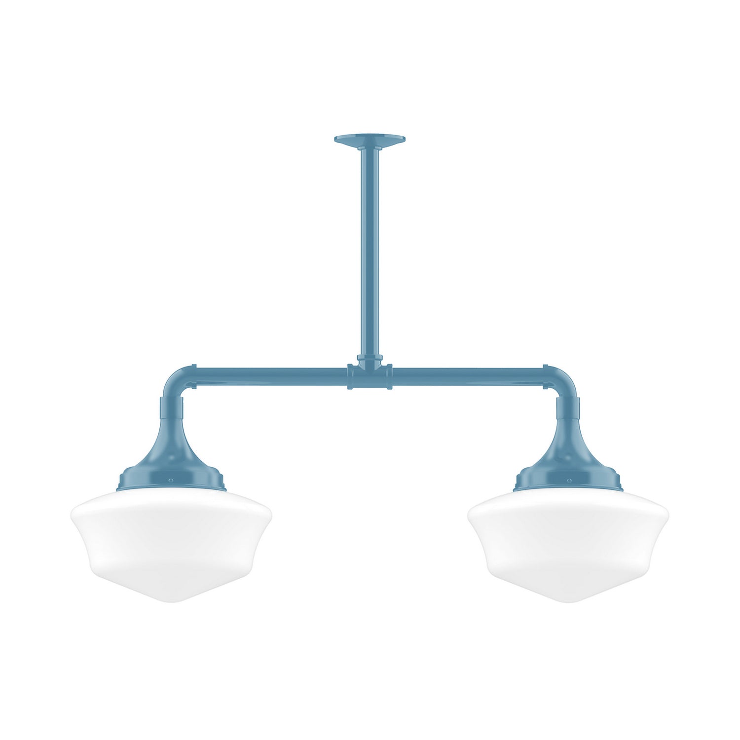 Montclair Light Works - MSD021-54 - Two Light Pendant - Schoolhouse - Light Blue