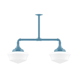 Montclair Light Works - MSD021-54 - Two Light Pendant - Schoolhouse - Light Blue