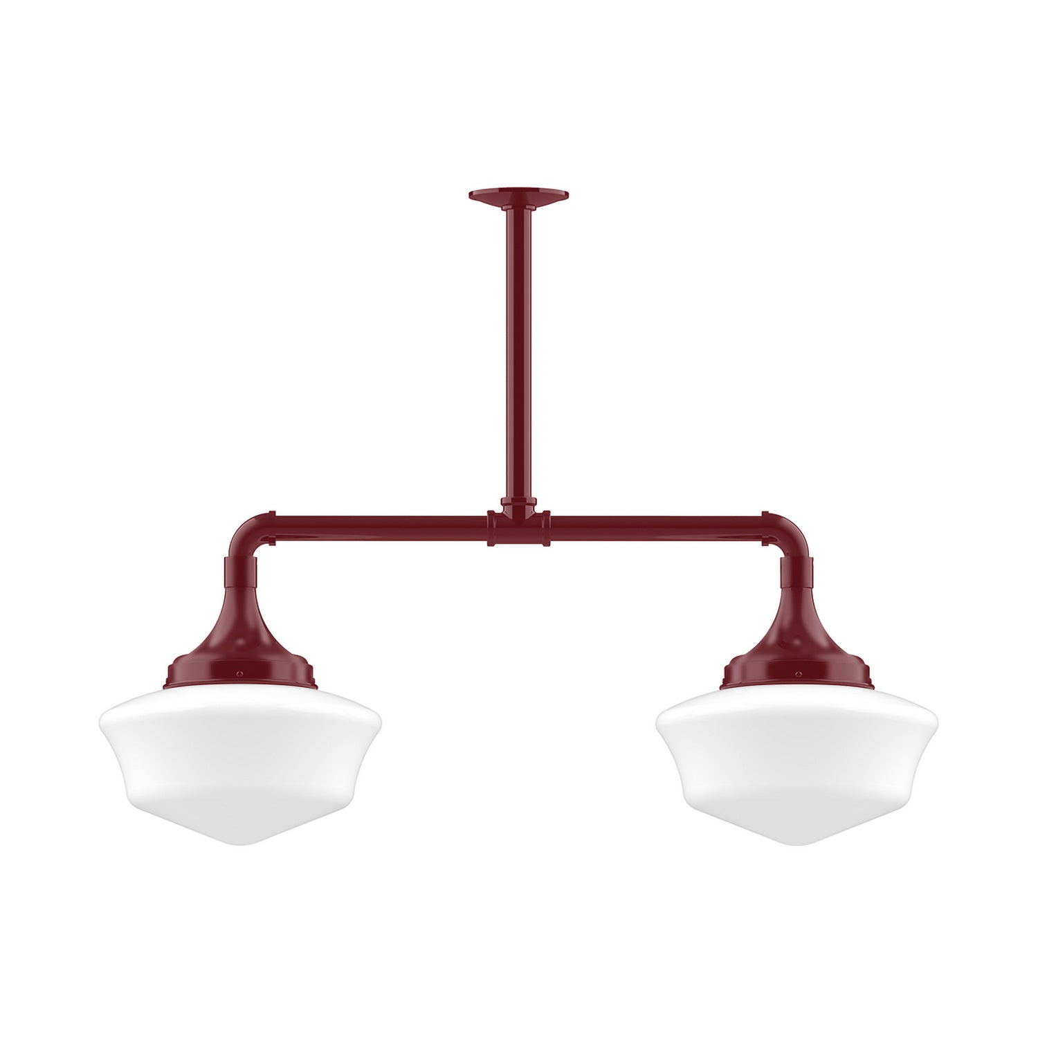 Montclair Light Works - MSD021-55 - Two Light Pendant - Schoolhouse - Barn Red