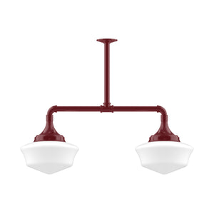 Montclair Light Works - MSD021-55 - Two Light Pendant - Schoolhouse - Barn Red