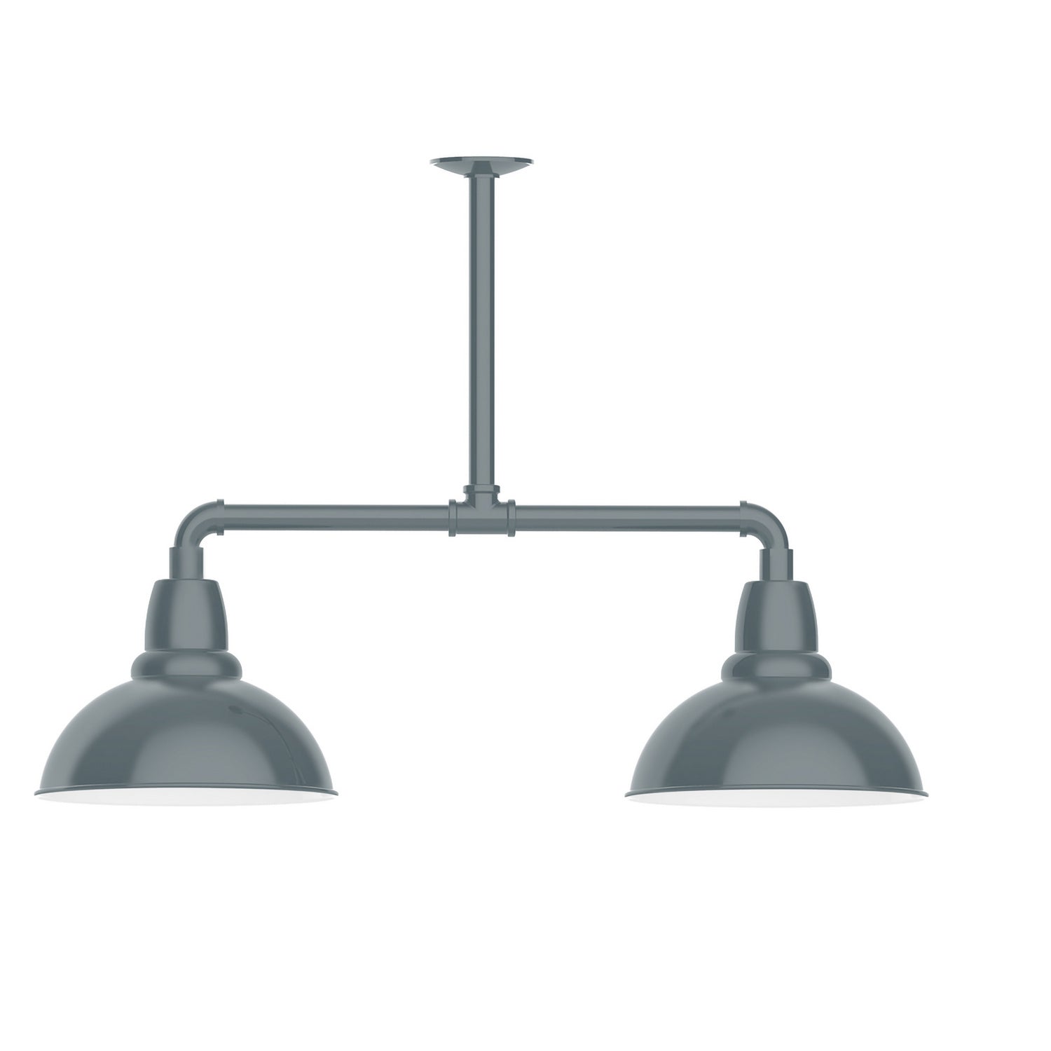 Montclair Light Works - MSD106-40 - Two Light Pendant - Cafe - Slate Gray