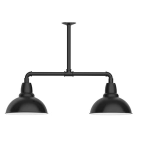 Montclair Light Works - MSD106-41 - Two Light Pendant - Cafe - Black