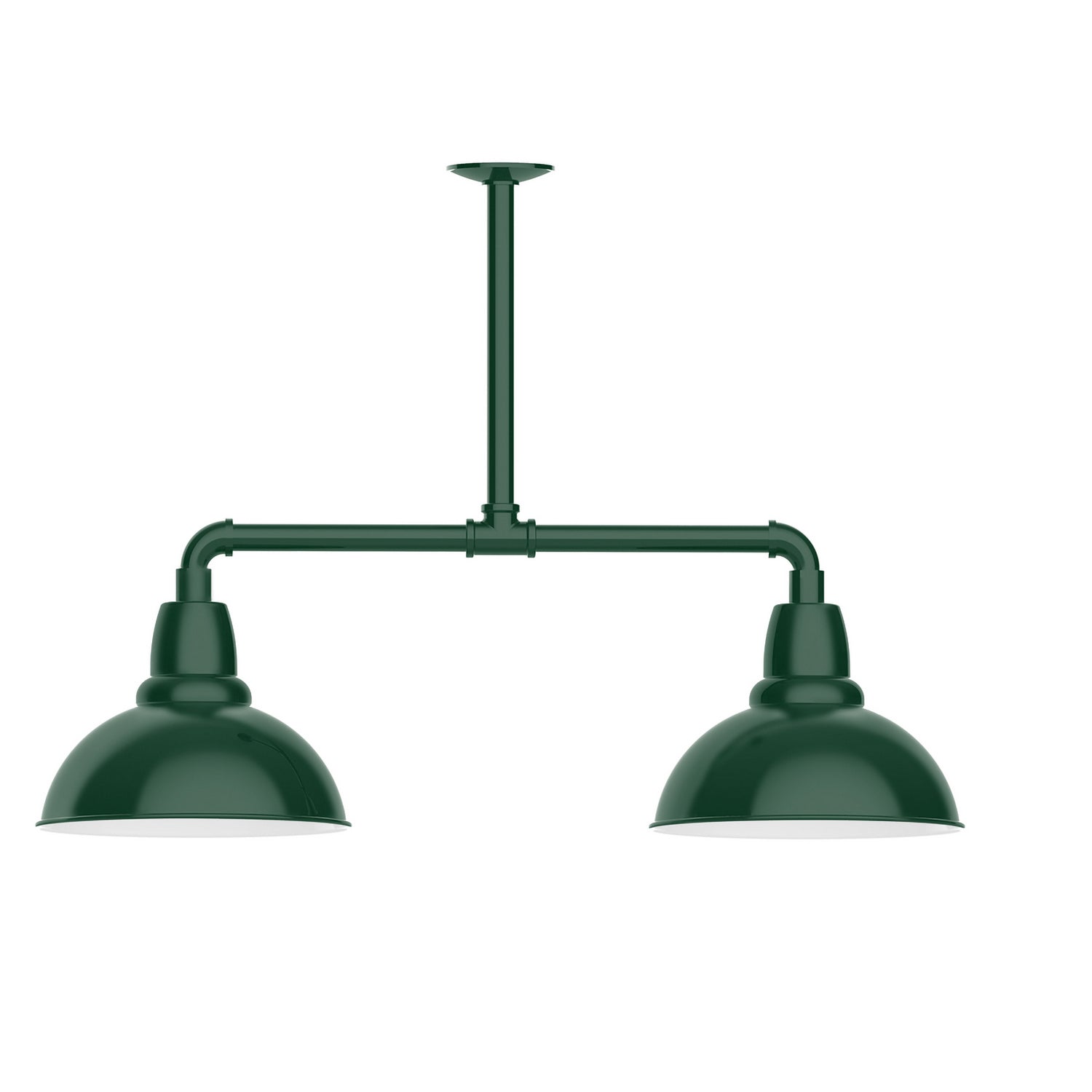 Montclair Light Works - MSD106-42 - Two Light Pendant - Cafe - Forest Green