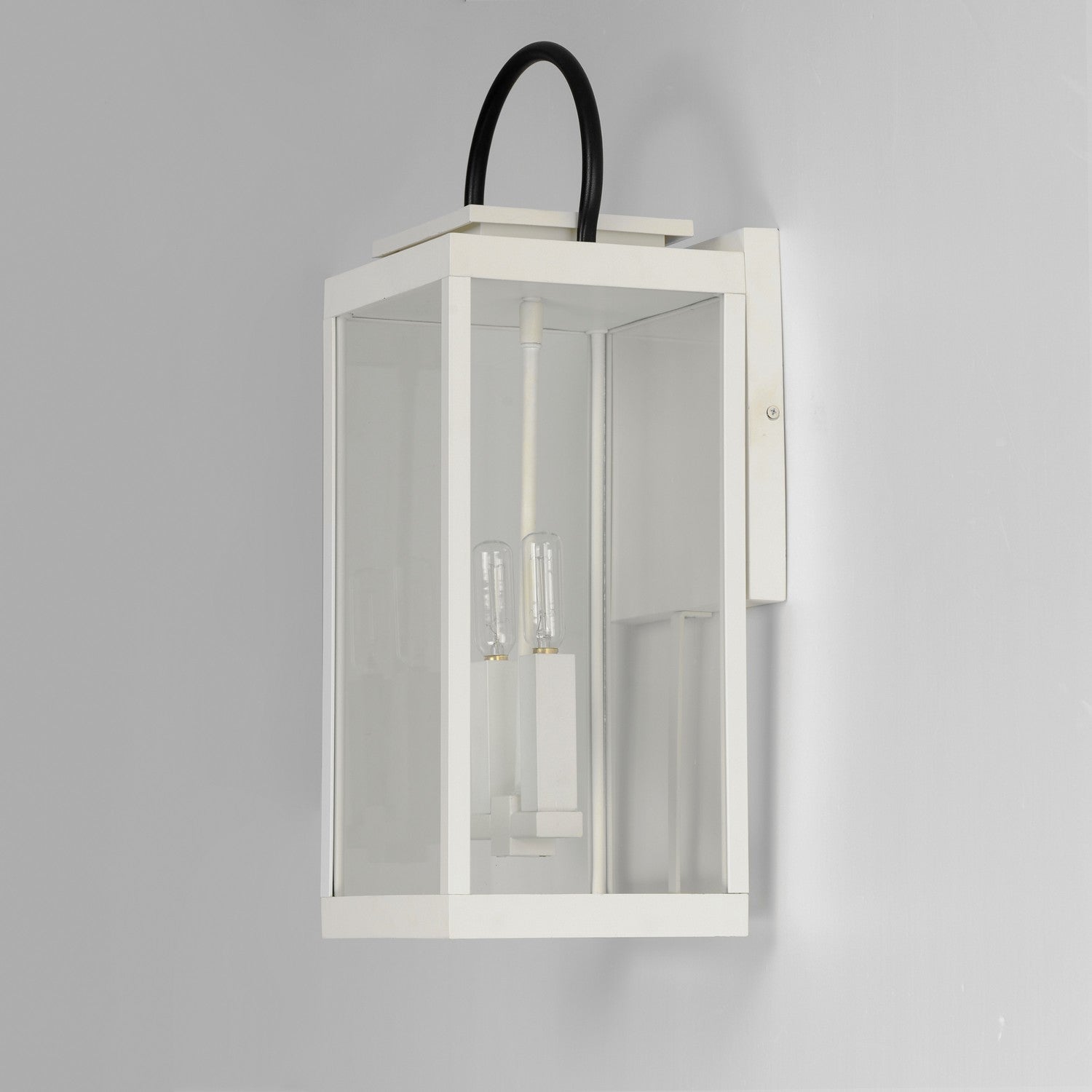 Maxim - 40316CLWTBK - Two Light Outdoor Wall Sconce - Nassau Vivex - White / Black