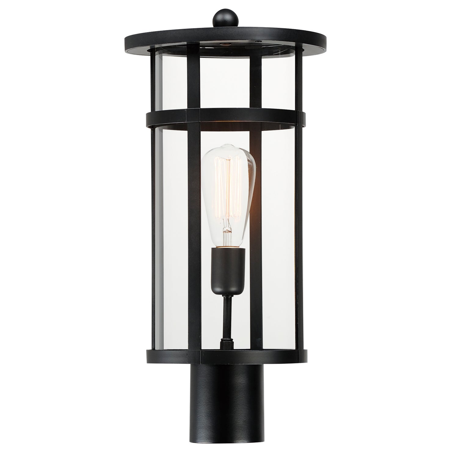 Maxim - 40620CLBK - One Light Post Lantern - Clyde Vivex - Black